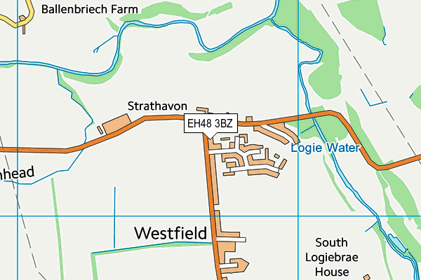 EH48 3BZ map - OS VectorMap District (Ordnance Survey)