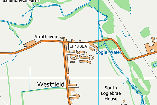 EH48 3DA map - OS VectorMap District (Ordnance Survey)
