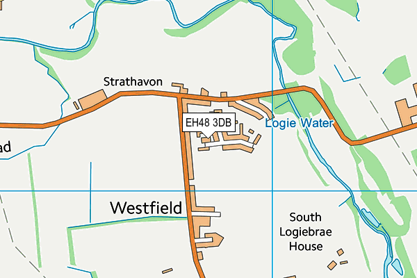 EH48 3DB map - OS VectorMap District (Ordnance Survey)