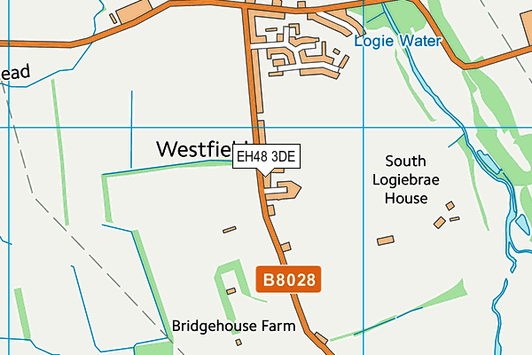 EH48 3DE map - OS VectorMap District (Ordnance Survey)