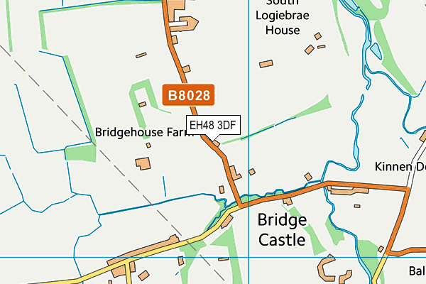 EH48 3DF map - OS VectorMap District (Ordnance Survey)