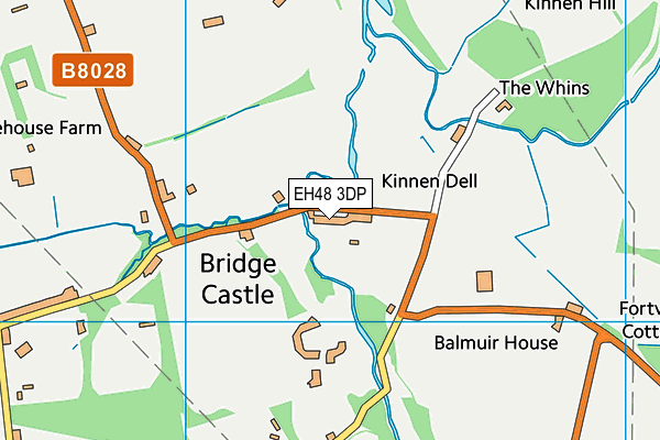 EH48 3DP map - OS VectorMap District (Ordnance Survey)