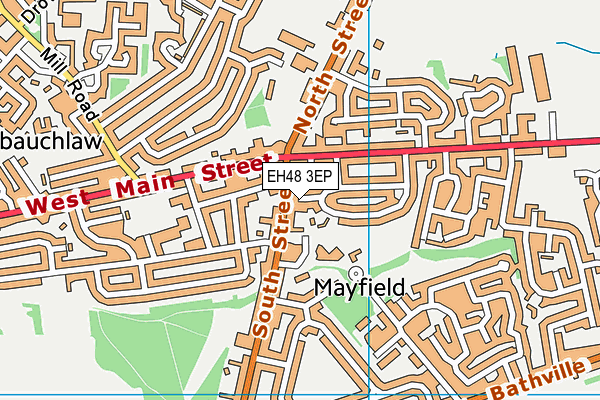 EH48 3EP map - OS VectorMap District (Ordnance Survey)