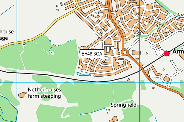 EH48 3GA map - OS VectorMap District (Ordnance Survey)