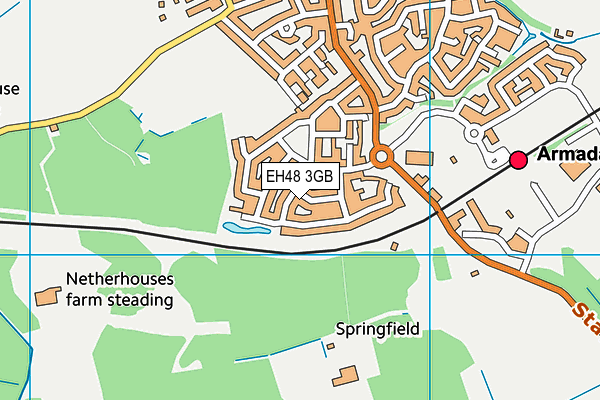 EH48 3GB map - OS VectorMap District (Ordnance Survey)