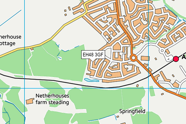 EH48 3GF map - OS VectorMap District (Ordnance Survey)