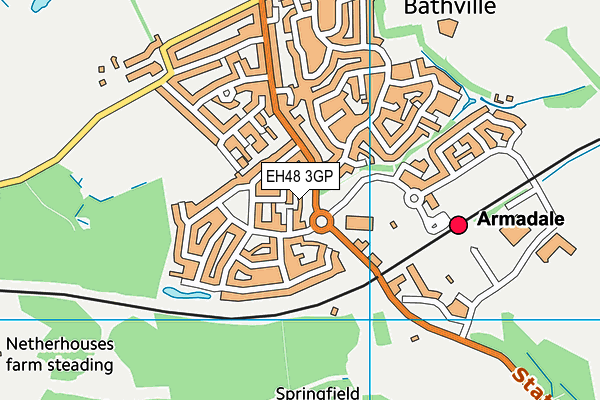 EH48 3GP map - OS VectorMap District (Ordnance Survey)