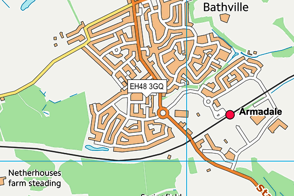 EH48 3GQ map - OS VectorMap District (Ordnance Survey)