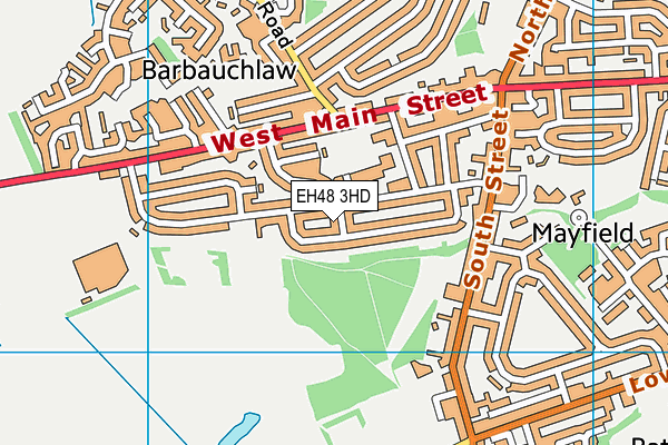 EH48 3HD map - OS VectorMap District (Ordnance Survey)