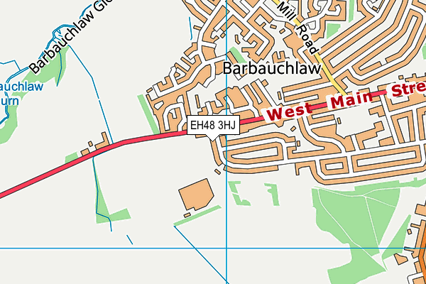 EH48 3HJ map - OS VectorMap District (Ordnance Survey)