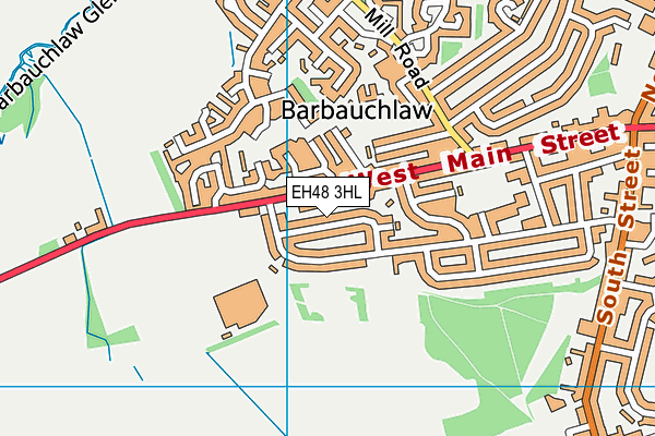 EH48 3HL map - OS VectorMap District (Ordnance Survey)