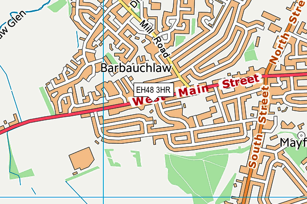 EH48 3HR map - OS VectorMap District (Ordnance Survey)