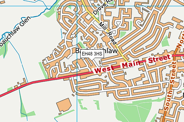 EH48 3HS map - OS VectorMap District (Ordnance Survey)