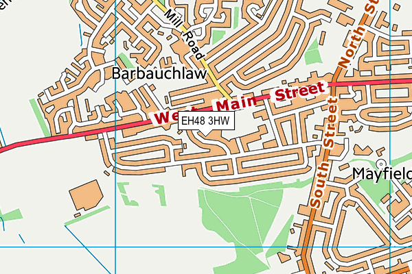 EH48 3HW map - OS VectorMap District (Ordnance Survey)