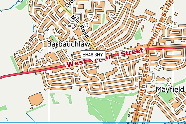 EH48 3HY map - OS VectorMap District (Ordnance Survey)