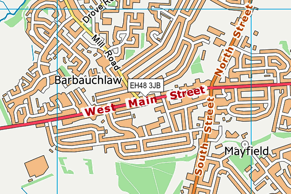 EH48 3JB map - OS VectorMap District (Ordnance Survey)