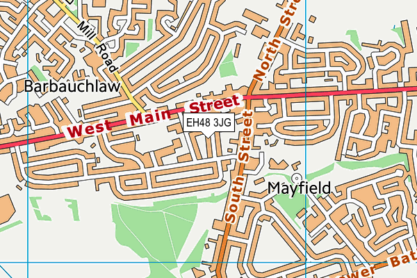 EH48 3JG map - OS VectorMap District (Ordnance Survey)