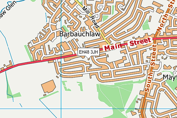 EH48 3JH map - OS VectorMap District (Ordnance Survey)