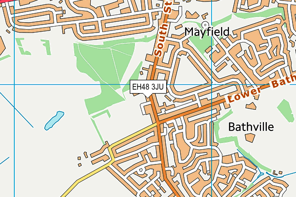 EH48 3JU map - OS VectorMap District (Ordnance Survey)