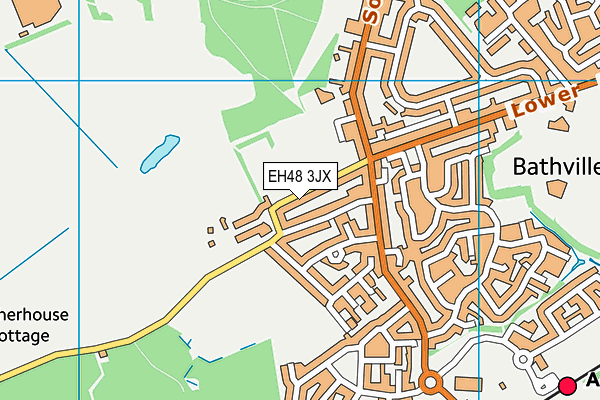 EH48 3JX map - OS VectorMap District (Ordnance Survey)