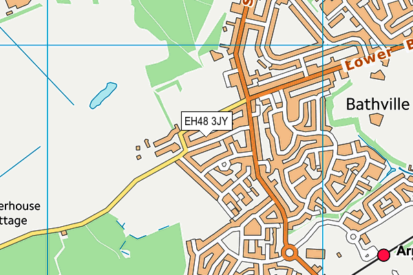 EH48 3JY map - OS VectorMap District (Ordnance Survey)