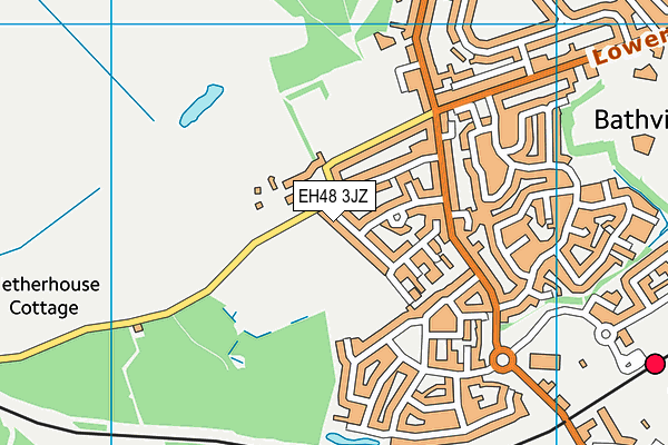 EH48 3JZ map - OS VectorMap District (Ordnance Survey)