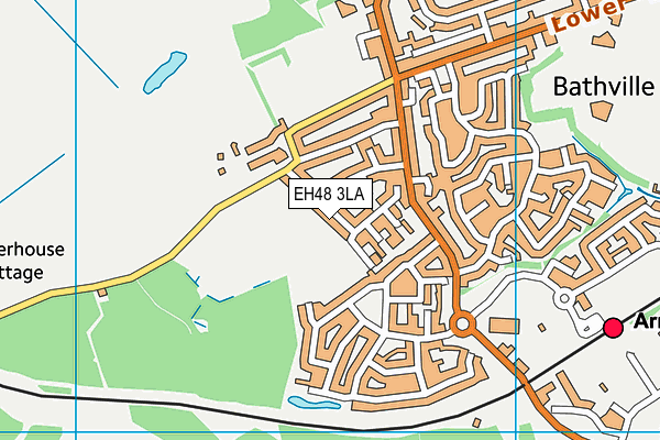 EH48 3LA map - OS VectorMap District (Ordnance Survey)