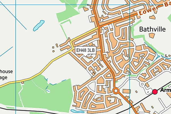 EH48 3LB map - OS VectorMap District (Ordnance Survey)