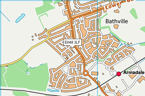 EH48 3LF map - OS VectorMap District (Ordnance Survey)