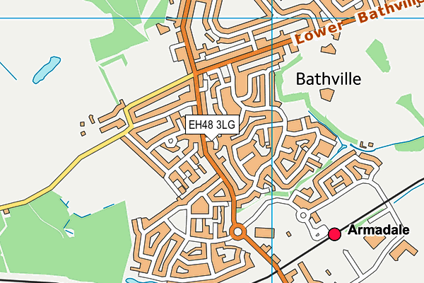 EH48 3LG map - OS VectorMap District (Ordnance Survey)