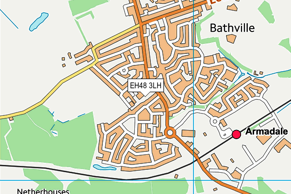 EH48 3LH map - OS VectorMap District (Ordnance Survey)