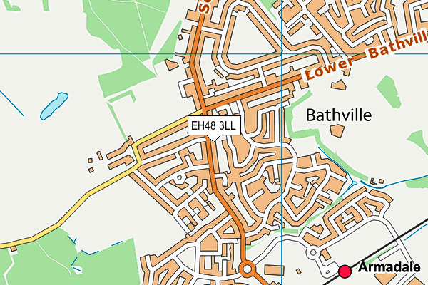 EH48 3LL map - OS VectorMap District (Ordnance Survey)
