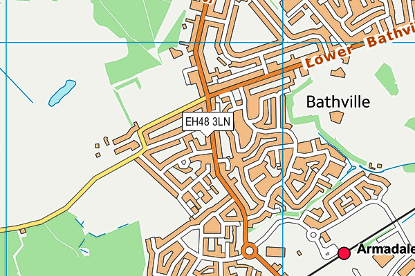 EH48 3LN map - OS VectorMap District (Ordnance Survey)