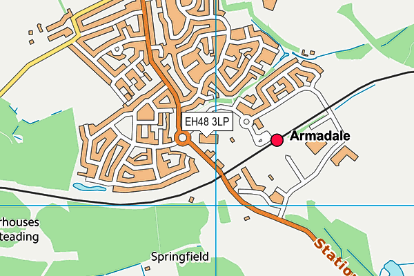 EH48 3LP map - OS VectorMap District (Ordnance Survey)