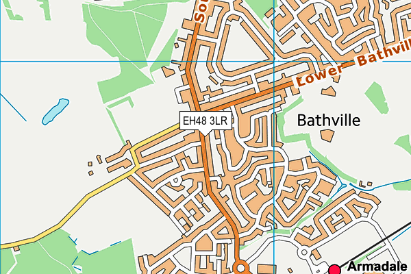 EH48 3LR map - OS VectorMap District (Ordnance Survey)