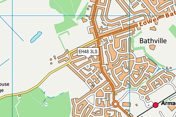 EH48 3LS map - OS VectorMap District (Ordnance Survey)