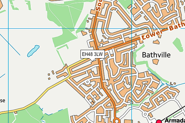EH48 3LW map - OS VectorMap District (Ordnance Survey)