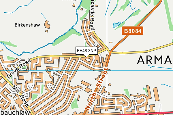 EH48 3NP map - OS VectorMap District (Ordnance Survey)