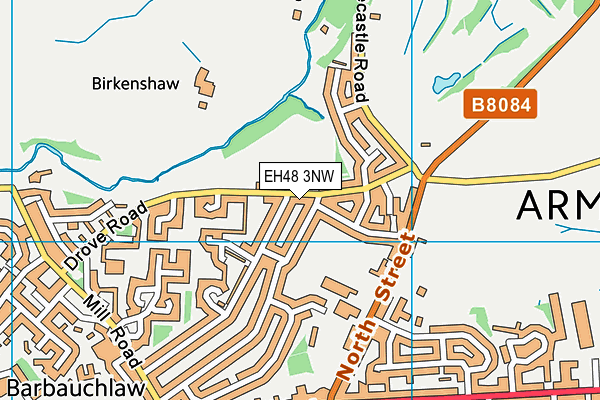 EH48 3NW map - OS VectorMap District (Ordnance Survey)