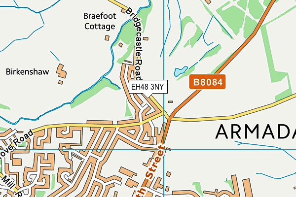 EH48 3NY map - OS VectorMap District (Ordnance Survey)