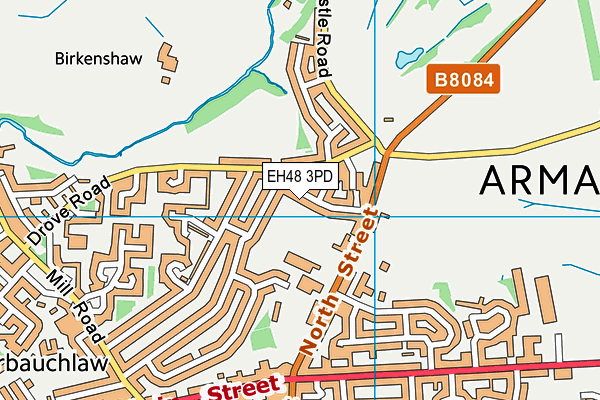 EH48 3PD map - OS VectorMap District (Ordnance Survey)