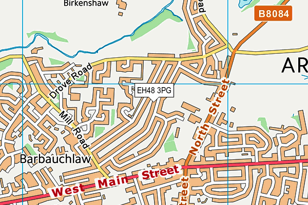 EH48 3PG map - OS VectorMap District (Ordnance Survey)