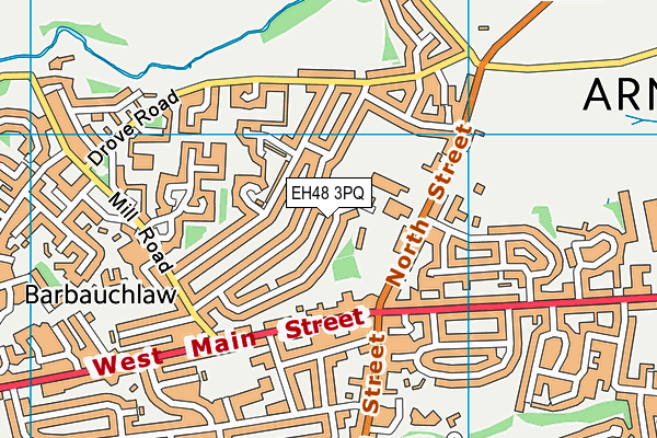 EH48 3PQ map - OS VectorMap District (Ordnance Survey)