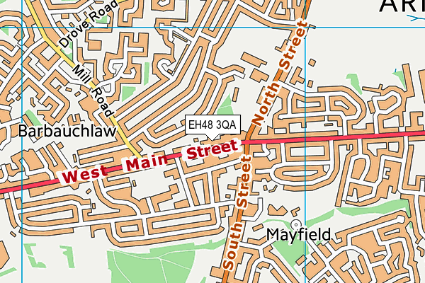 EH48 3QA map - OS VectorMap District (Ordnance Survey)