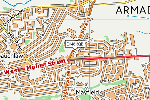 EH48 3QB map - OS VectorMap District (Ordnance Survey)