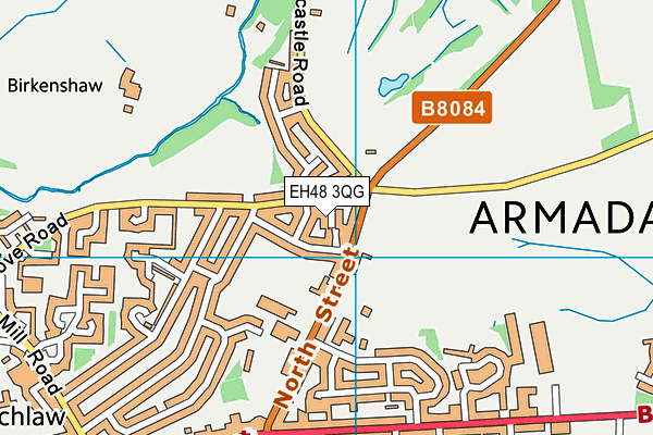 EH48 3QG map - OS VectorMap District (Ordnance Survey)