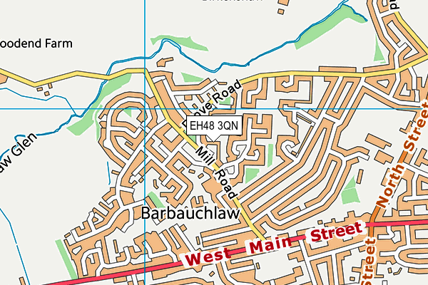 EH48 3QN map - OS VectorMap District (Ordnance Survey)
