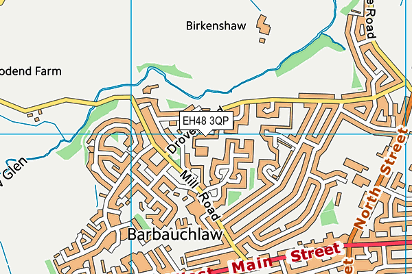 EH48 3QP map - OS VectorMap District (Ordnance Survey)