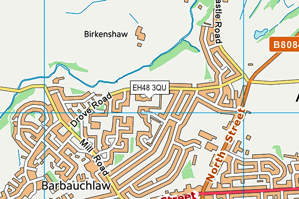 EH48 3QU map - OS VectorMap District (Ordnance Survey)