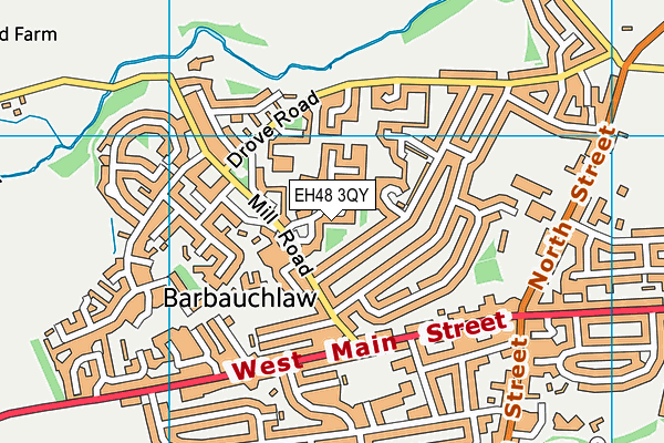 EH48 3QY map - OS VectorMap District (Ordnance Survey)